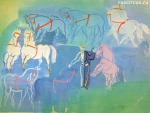  | Raoul Dufy
1877 Le Havre - 1953 Forcalquier

Zirkuspferde, o.J. (33)
Aquarell; 55 x 74cm
Paris, Sammlung Michel Grilichess
